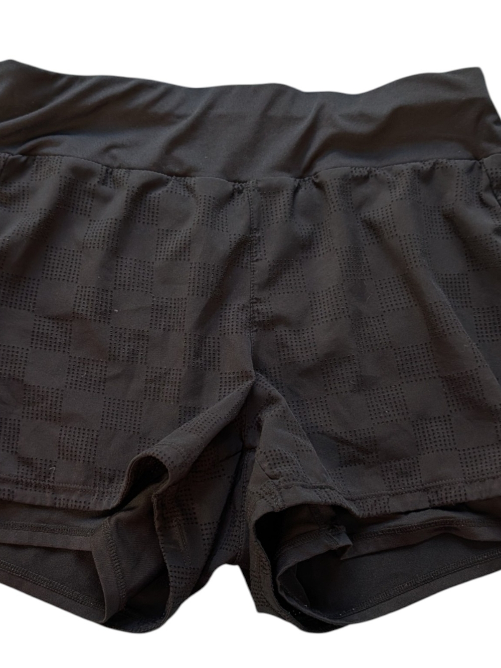 RBX Black Perforated Athletic Bike Shorts